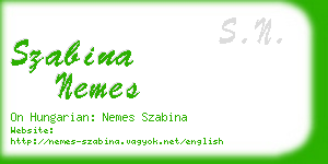 szabina nemes business card